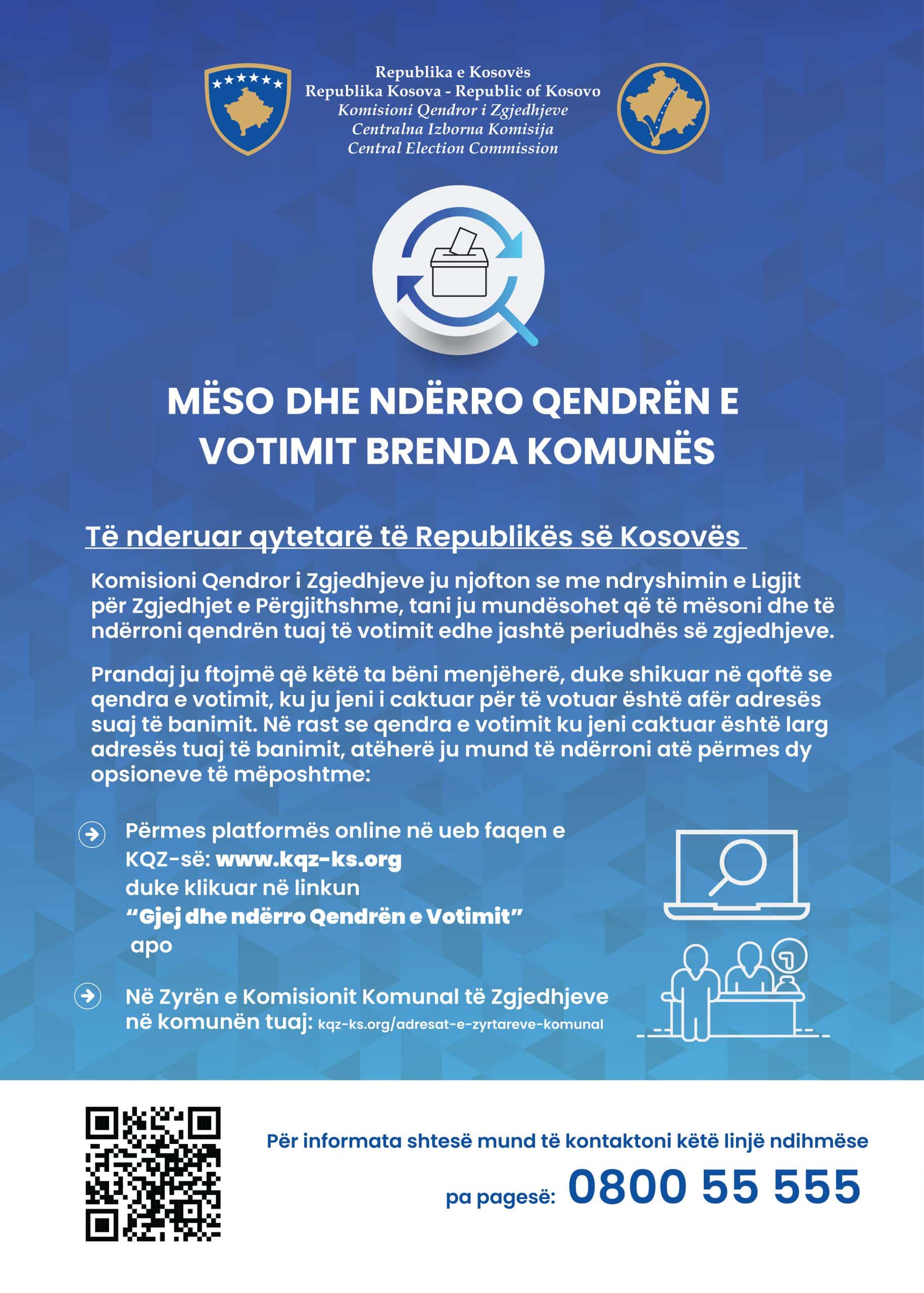 Njoftim nga Komisioni Qendror i Zgjedhjeve