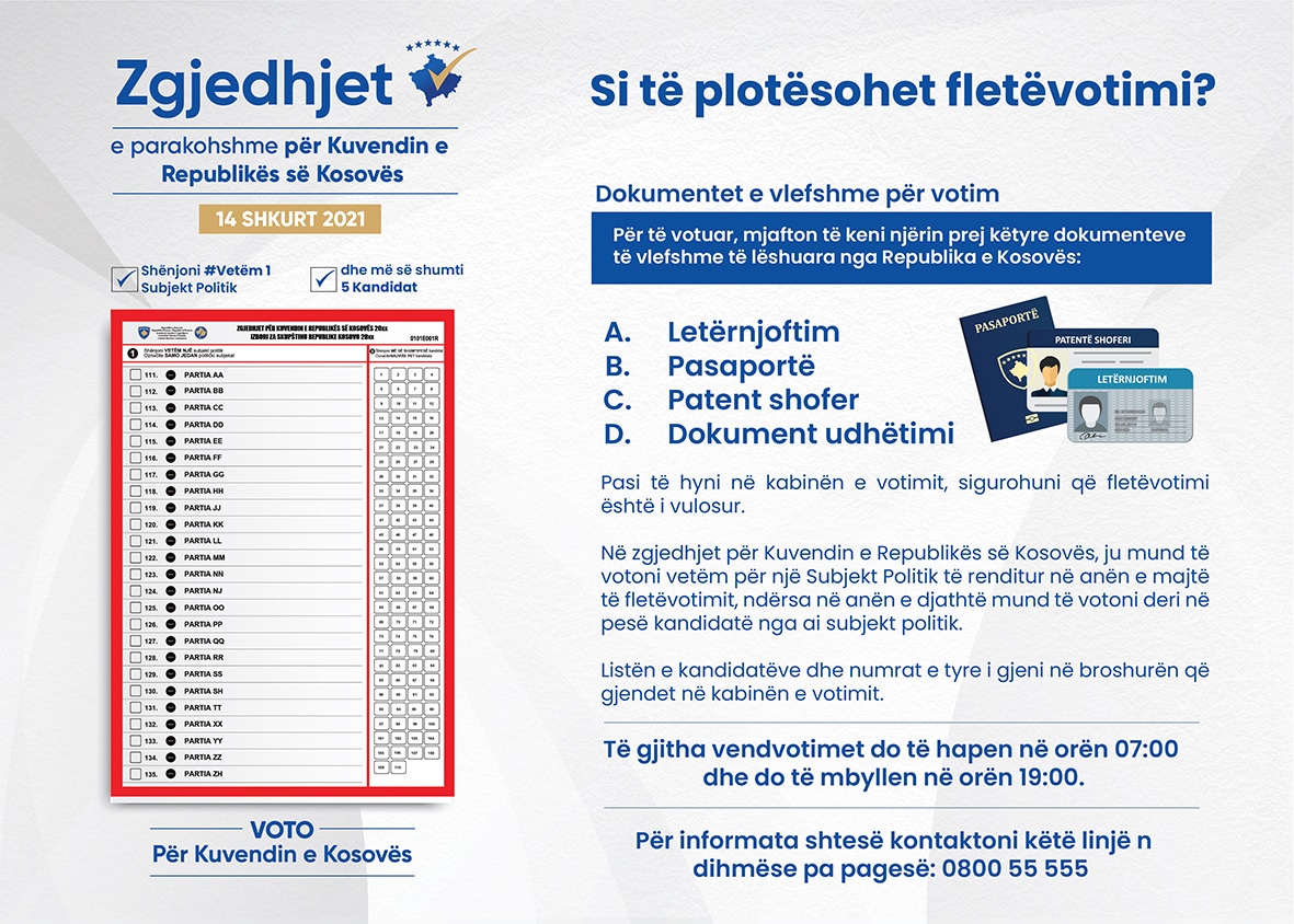 Si të plotësohet fletëvotimi ?